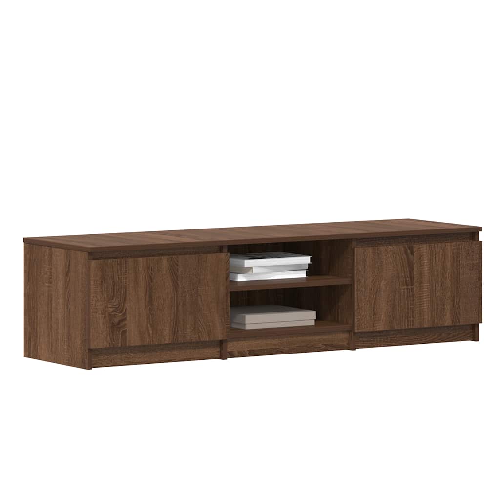 vidaXL Comodă TV, stejar maro, 140x40x35,5 cm, lemn prelucrat