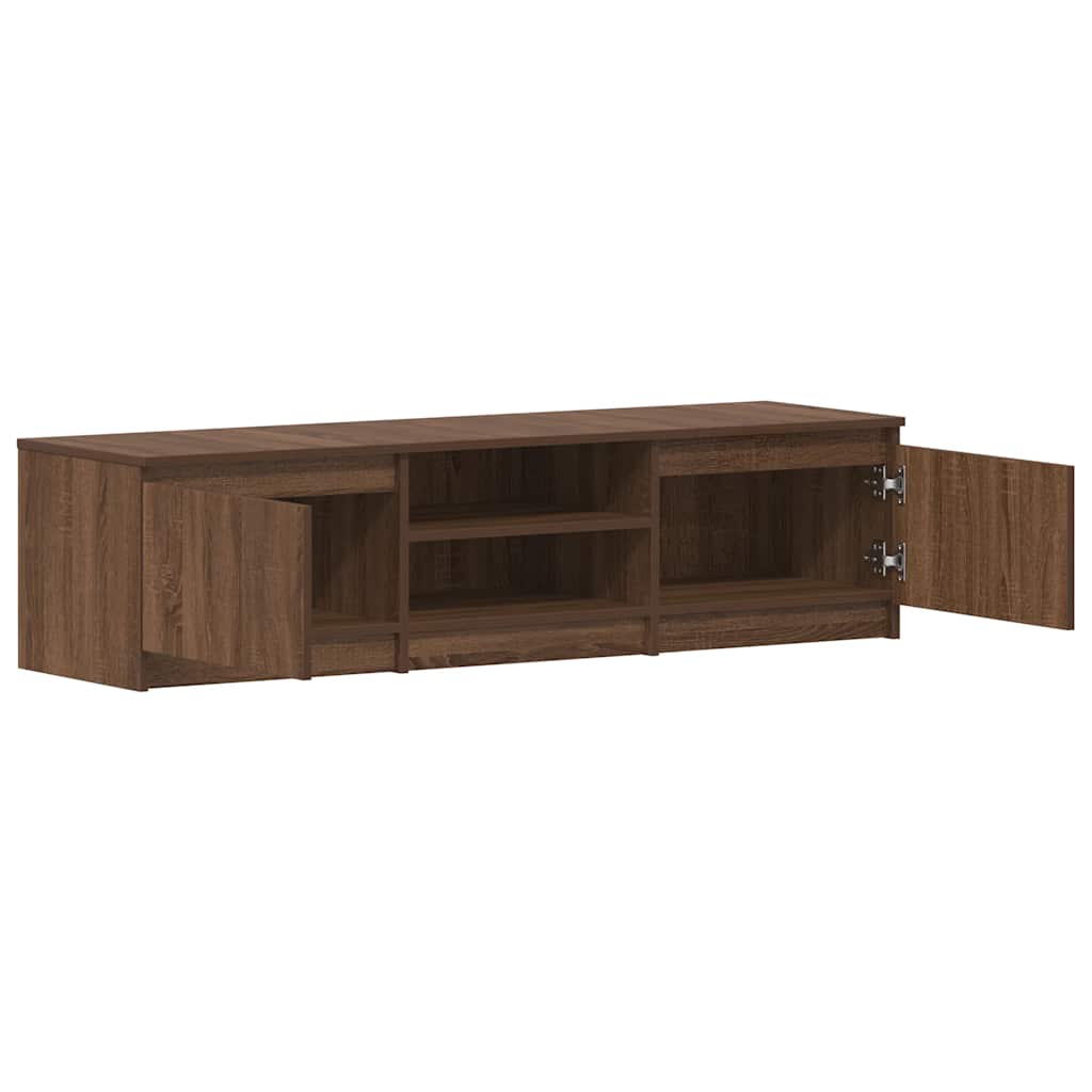 vidaXL Comodă TV, stejar maro, 140x40x35,5 cm, lemn prelucrat