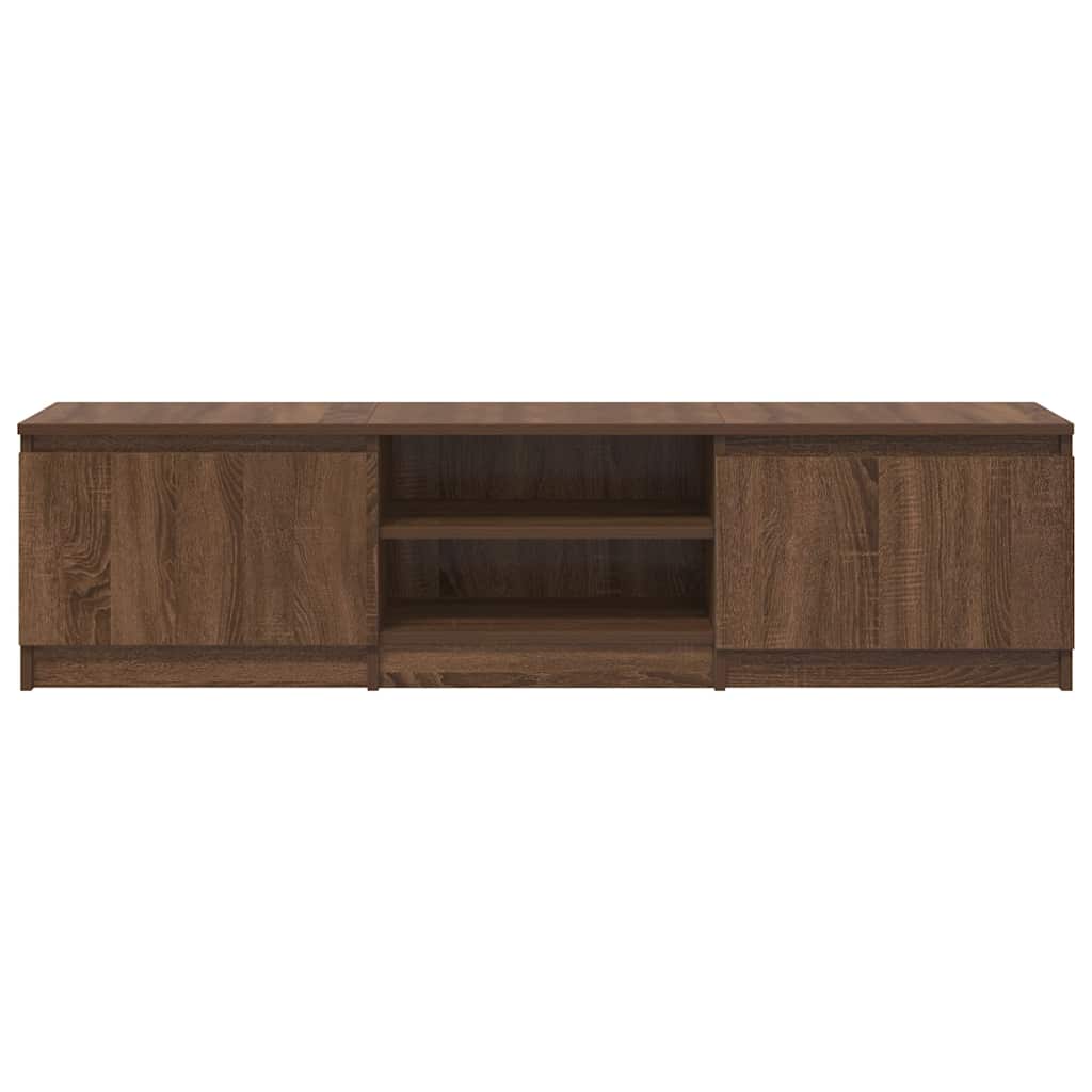 vidaXL Comodă TV, stejar maro, 140x40x35,5 cm, lemn prelucrat