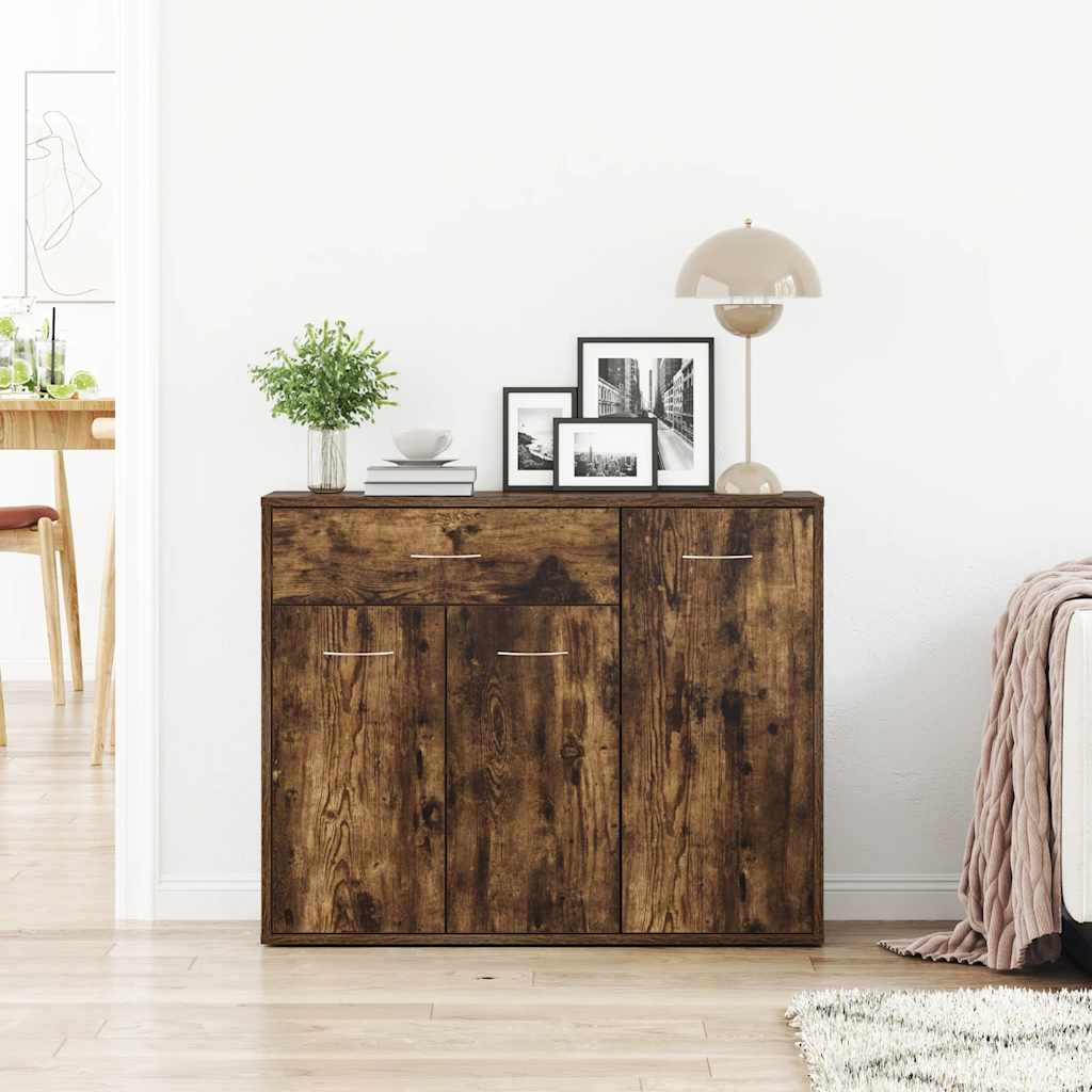 vidaXL Servantă, stejar fumuriu, 88x30x70 cm, lemn prelucrat vidaXL Servantă, stejar fumuriu, 88x30x70 cm, lemn prelucrat