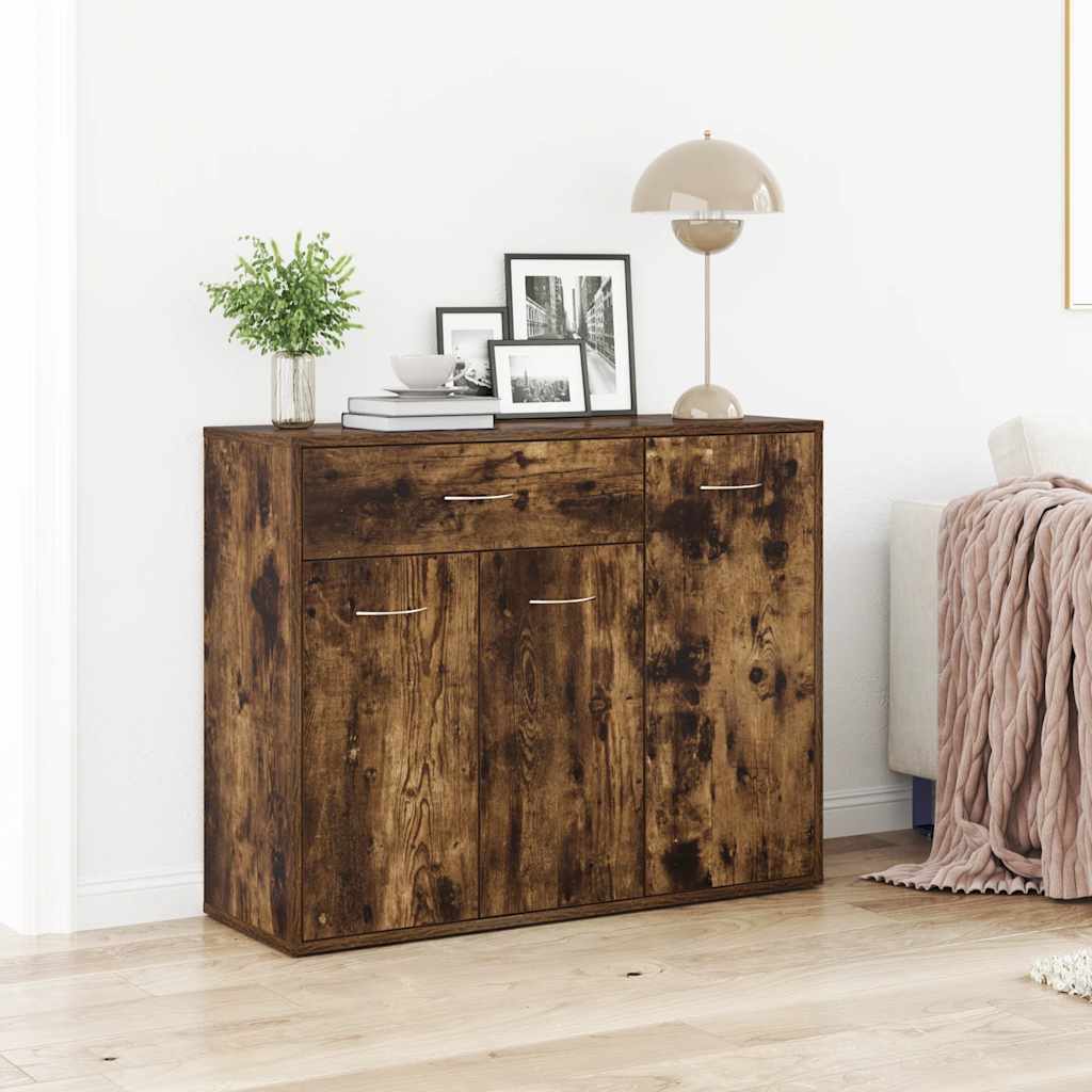 vidaXL Servantă, stejar fumuriu, 88x30x70 cm, lemn prelucrat vidaXL Servantă, stejar fumuriu, 88x30x70 cm, lemn prelucrat