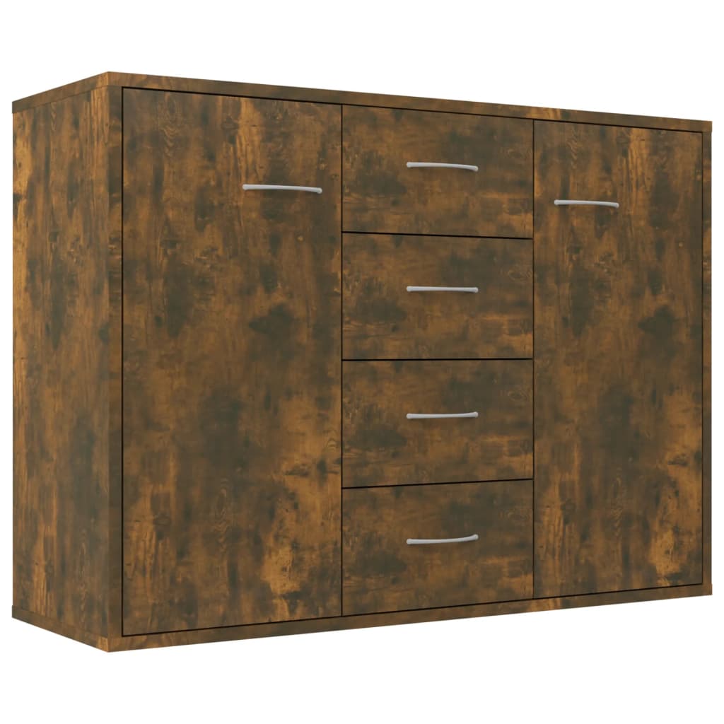 vidaXL Dulap lateral, stejar fumuriu, 88x30x65 cm, lemn compozit