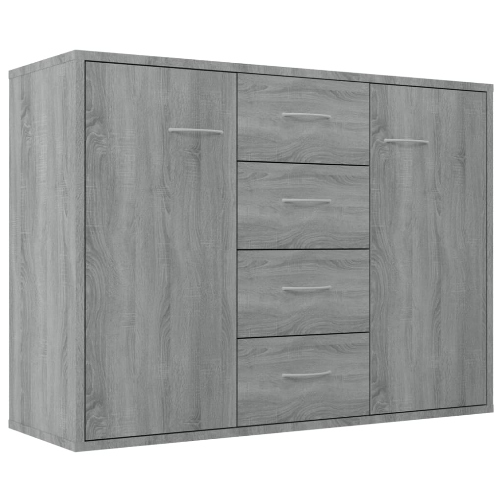 vidaXL Servantă, sonoma gri, 88x30x65 cm, lemn compozit