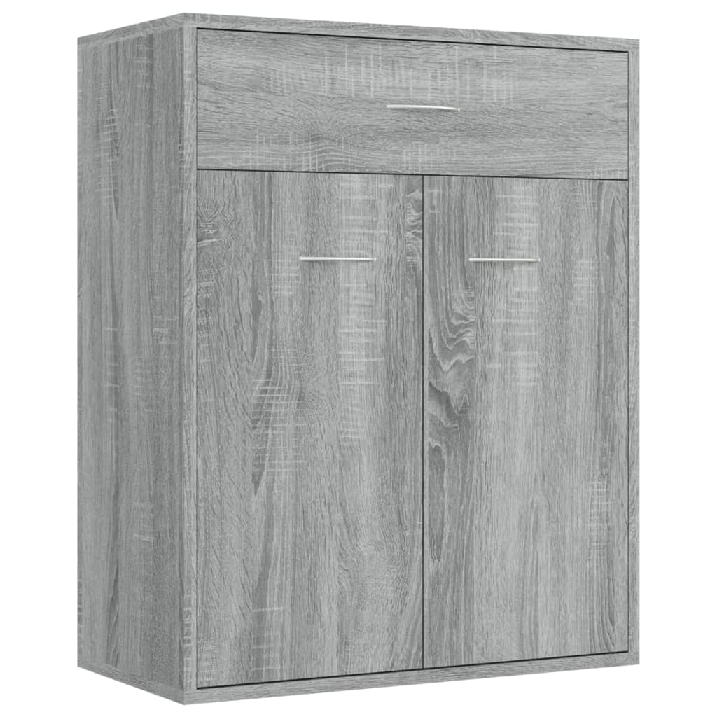 vidaXL Servantă, sonoma gri, 60x30x75 cm, lemn prelucrat