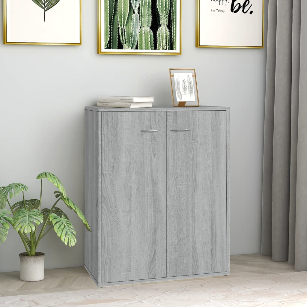 vidaXL Servantă, gri sonoma, 60x30x75 cm, lemn compozit vidaXL Servantă, gri sonoma, 60x30x75 cm, lemn compozit