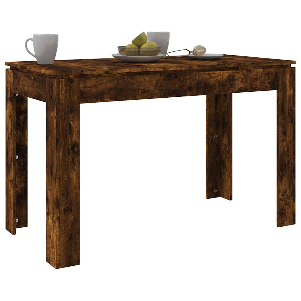 vidaXL Masă de bucătărie, stejar fumuriu, 120x60x76 cm, lemn prelucrat