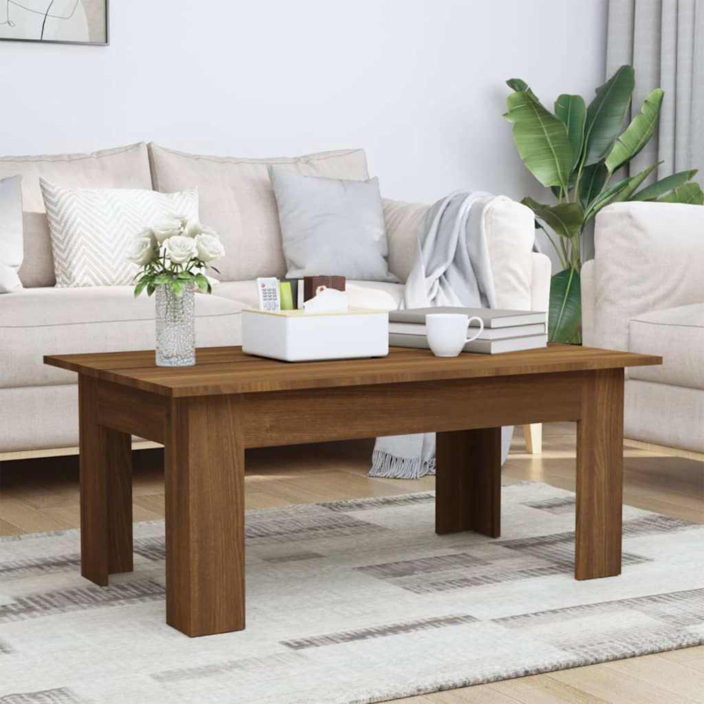 vidaXL Măsuță de cafea, stejar maro, 100x60x42 cm, lemn prelucrat vidaXL Măsuță de cafea, stejar maro, 100x60x42 cm, lemn prelucrat