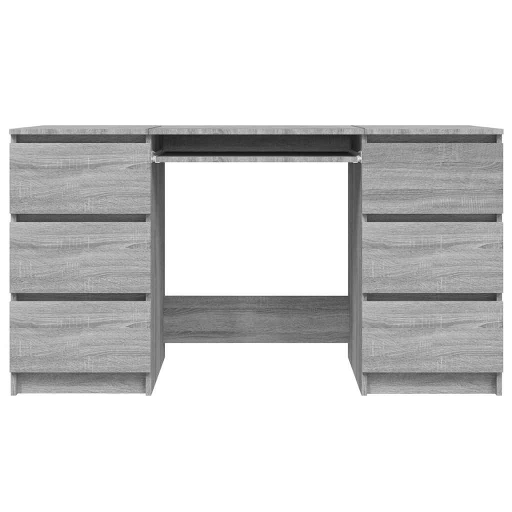vidaXL Birou, gri sonoma, 140x50x77 cm, lemn prelucrat