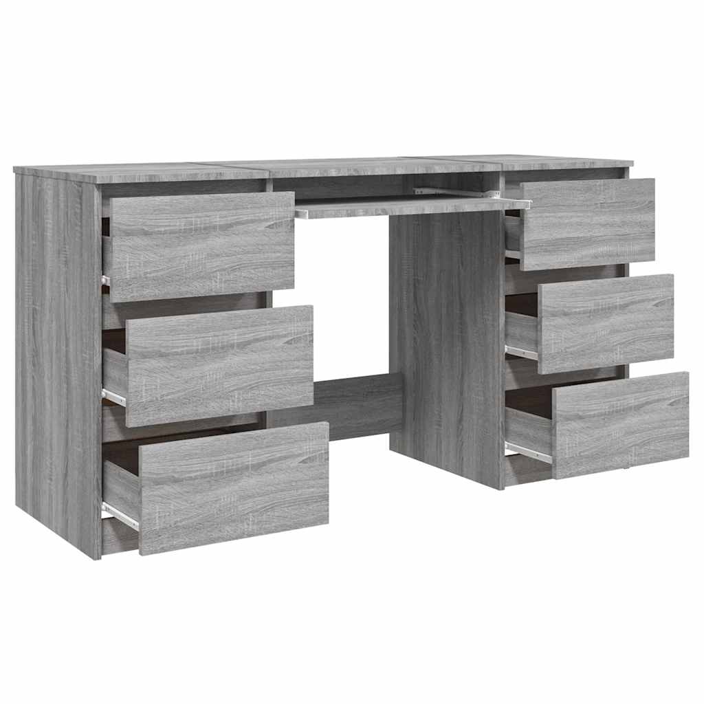 vidaXL Birou, gri sonoma, 140x50x77 cm, lemn prelucrat