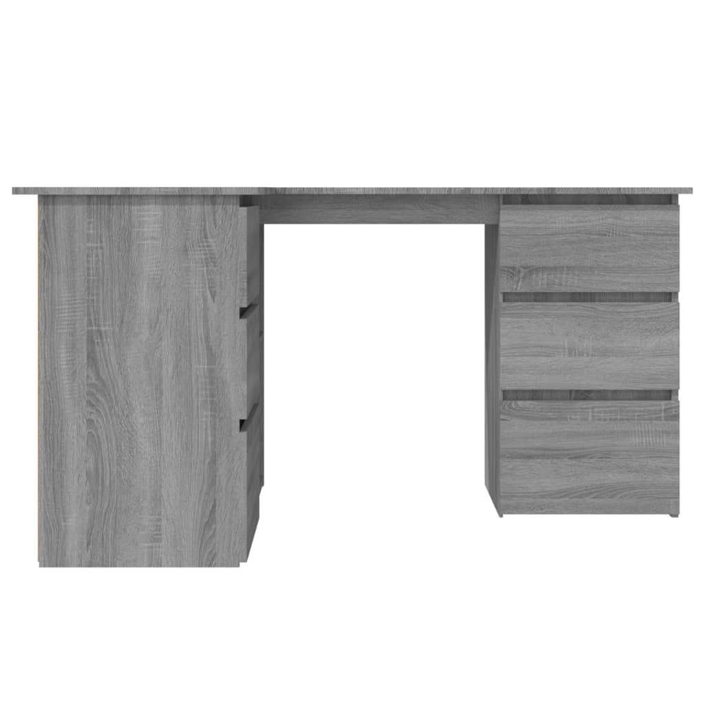 vidaXL Birou de colț, gri sonoma, 145x100x76 cm, lemn prelucrat