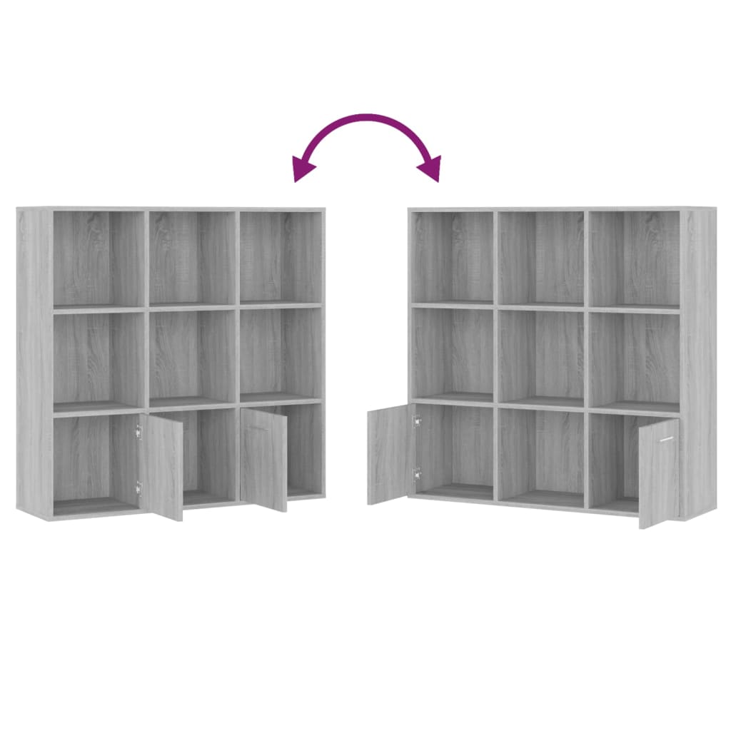 vidaXL Bibliotecă, gri sonoma, 98x30x98 cm