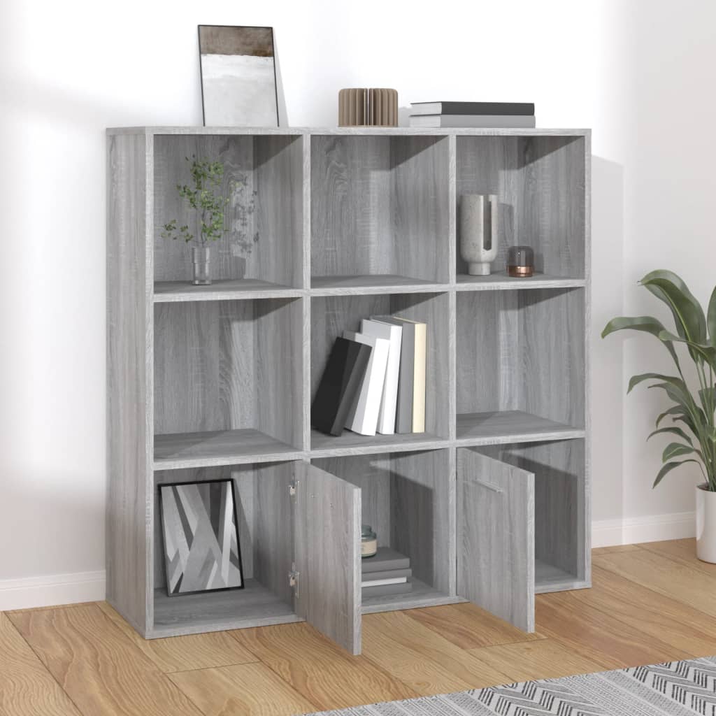 vidaXL Bibliotecă, gri sonoma, 98x30x98 cm