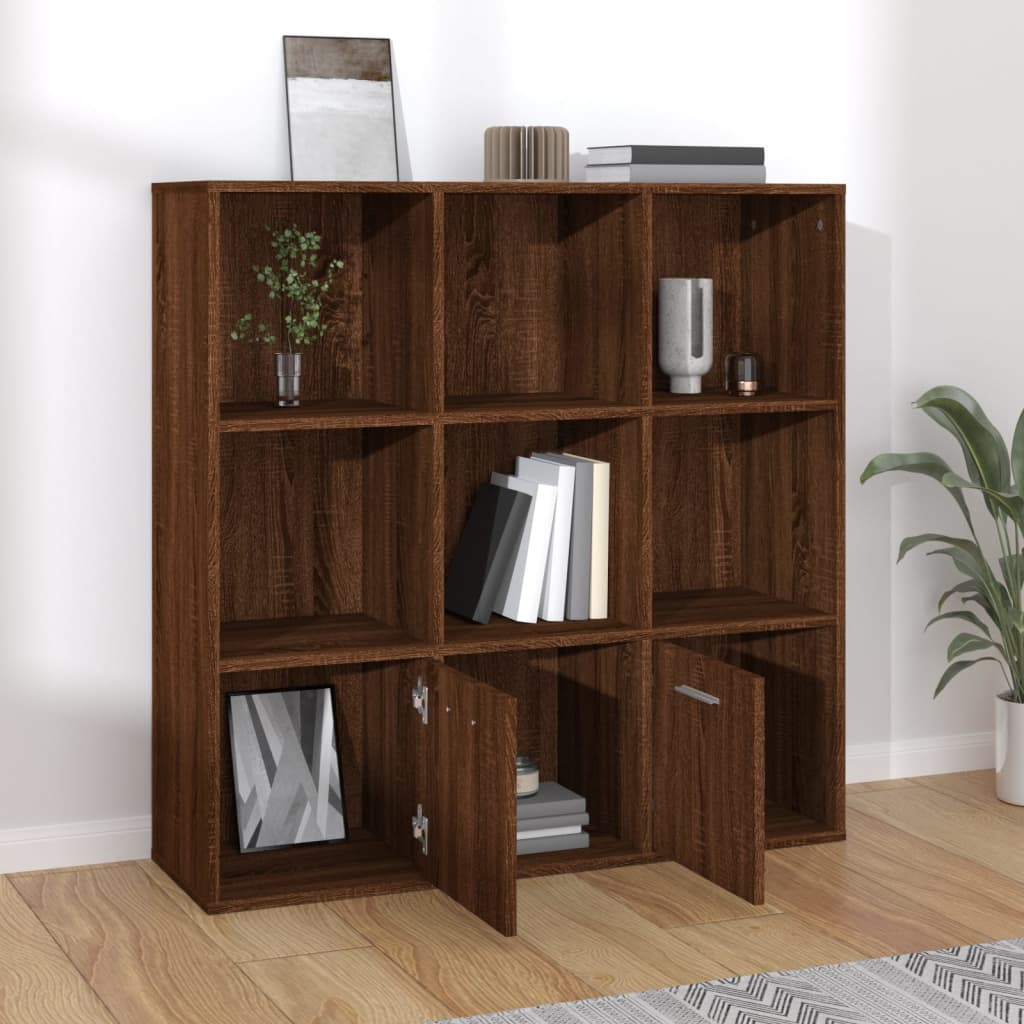 vidaXL Bibliotecă, stejar maro, 98x30x98 cm vidaXL Bibliotecă, stejar maro, 98x30x98 cm