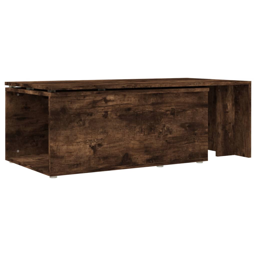 vidaXL Măsuță de cafea, stejar fumuriu, 150x50x35 cm, lemn prelucrat vidaXL Măsuță de cafea, stejar fumuriu, 150x50x35 cm, lemn prelucrat