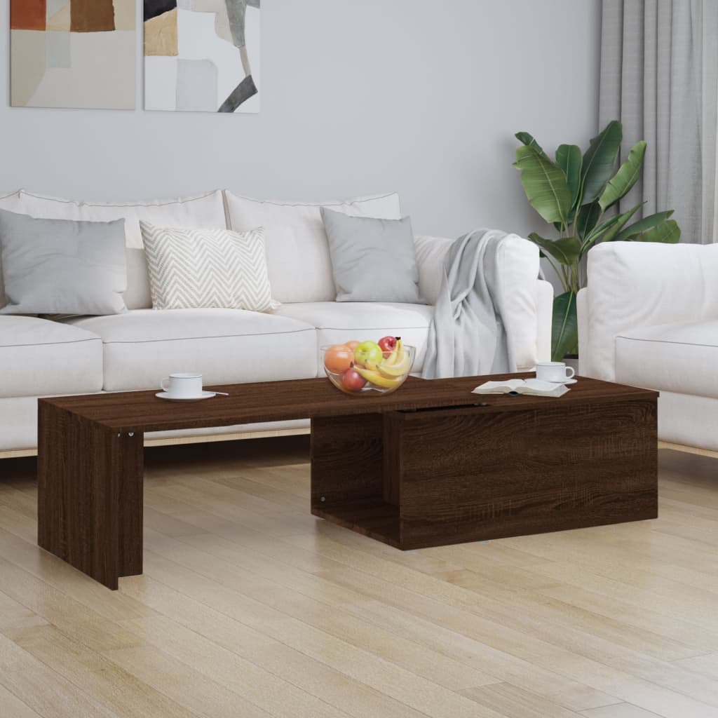 vidaXL Măsuță de cafea, stejar maro, 150x50x35 cm, lemn prelucrat vidaXL Măsuță de cafea, stejar maro, 150x50x35 cm, lemn prelucrat