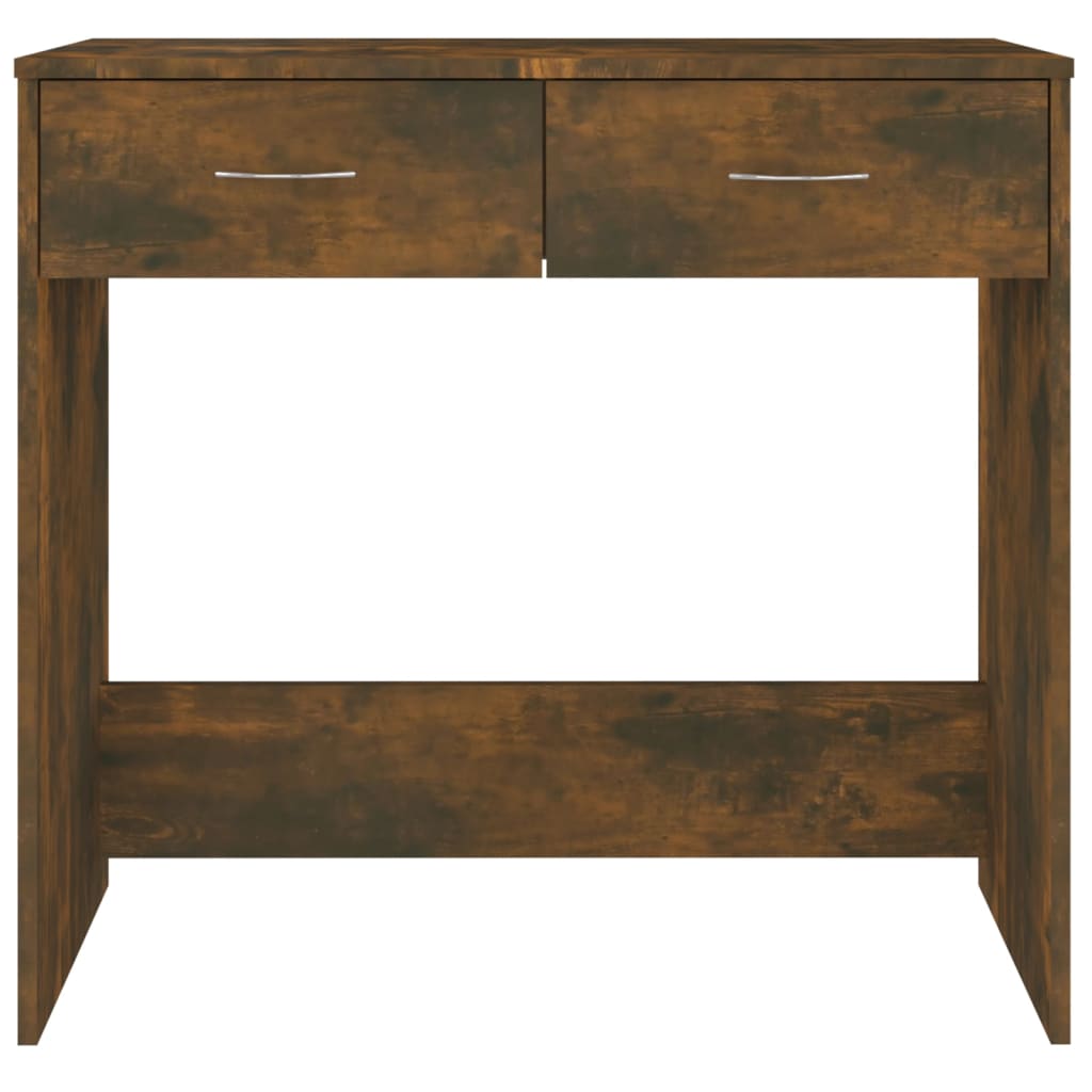 vidaXL Birou, stejar fumuriu, 80x40x75 cm, lemn prelucrat