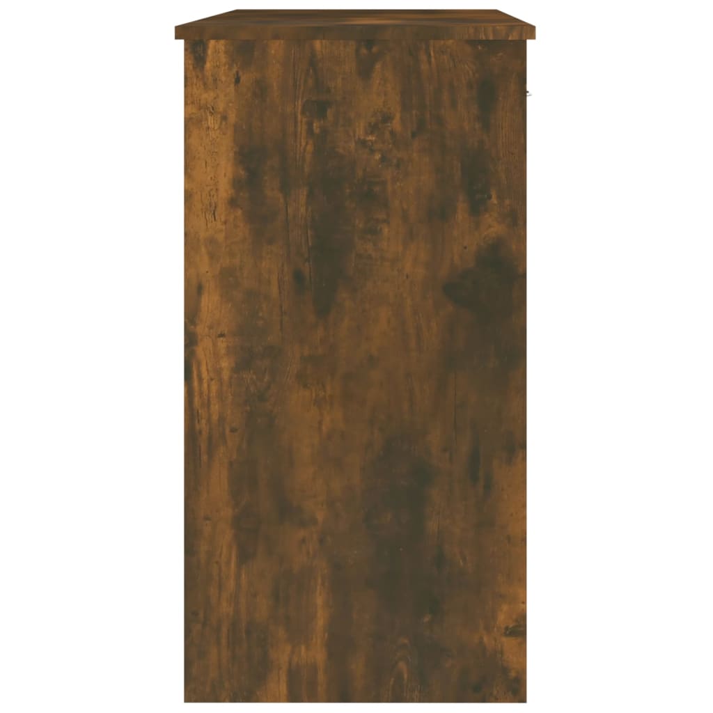 vidaXL Birou, stejar fumuriu, 80x40x75 cm, lemn prelucrat