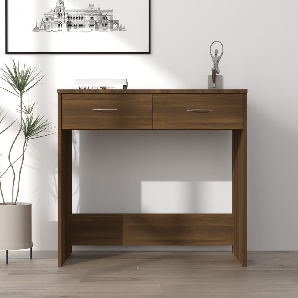 vidaXL Birou Stejar maro 80x40x75 cm Lemn prelucrat