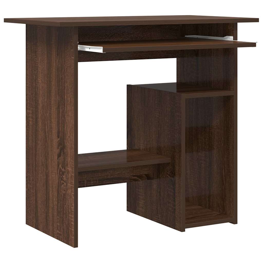 vidaXL Birou, stejar maro, 80x45x74 cm, lemn prelucrat