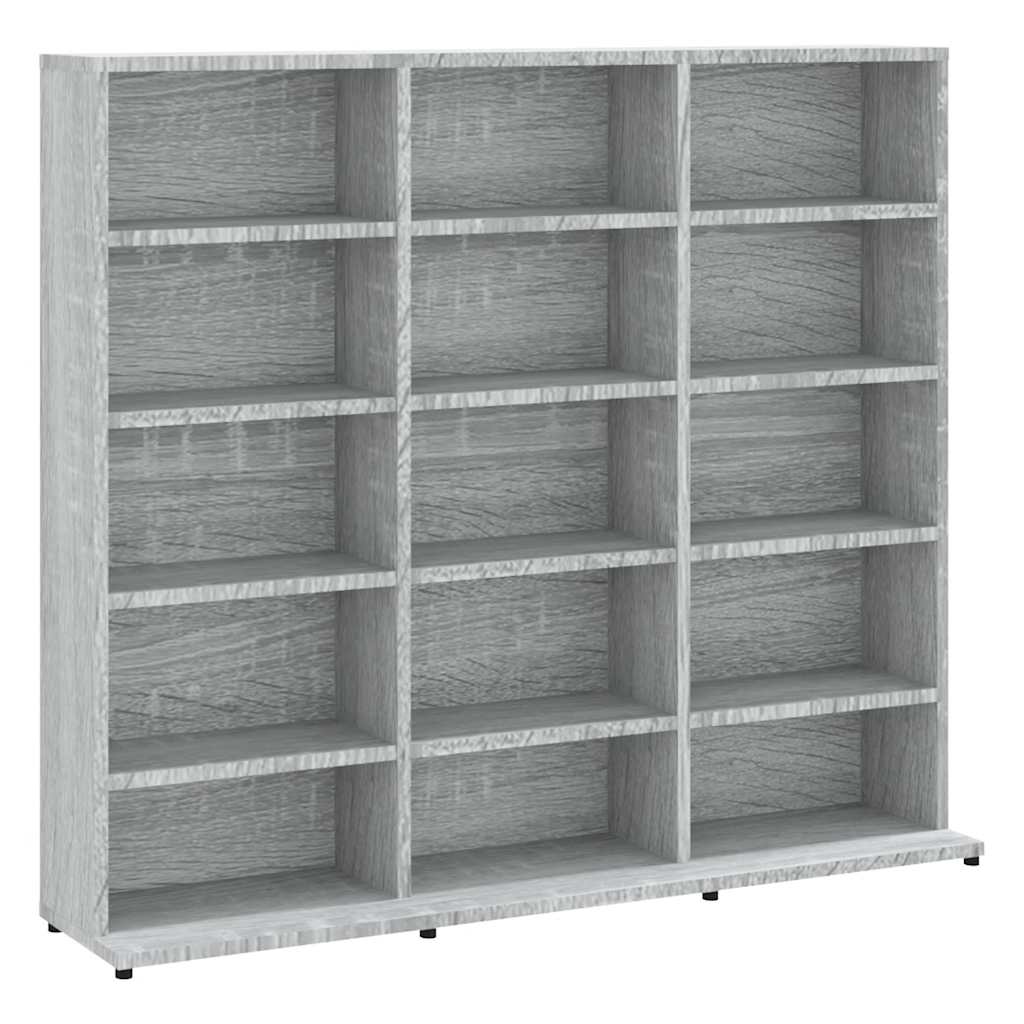 vidaXL Dulap CD-uri, sonoma gri, 100x23x89,5 cm, lemn prelucrat