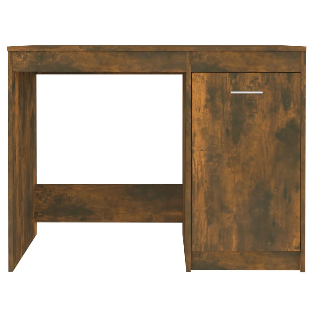 vidaXL Birou, stejar fumuriu, 100x50x76 cm, lemn prelucrat