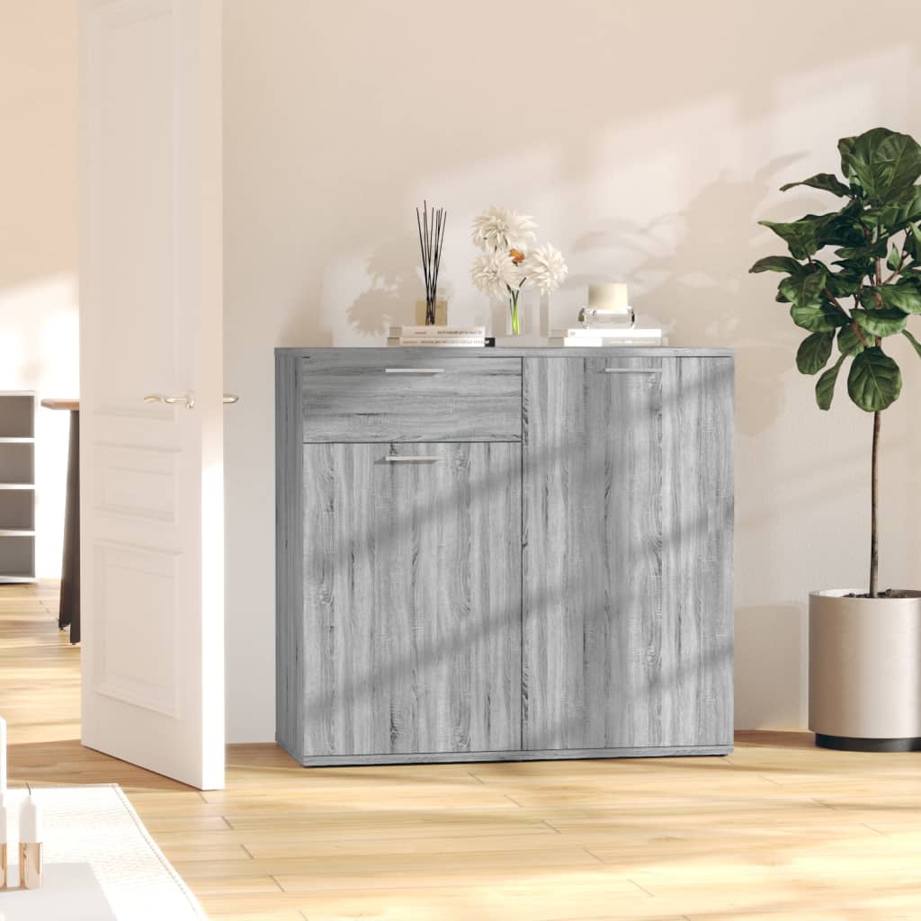 vidaXL Dulap, sonoma gri, 80x36x75 cm, lemn compozit