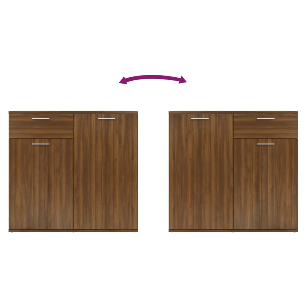 vidaXL Dulap, stejar maro, 80x36x75 cm, lemn compozit