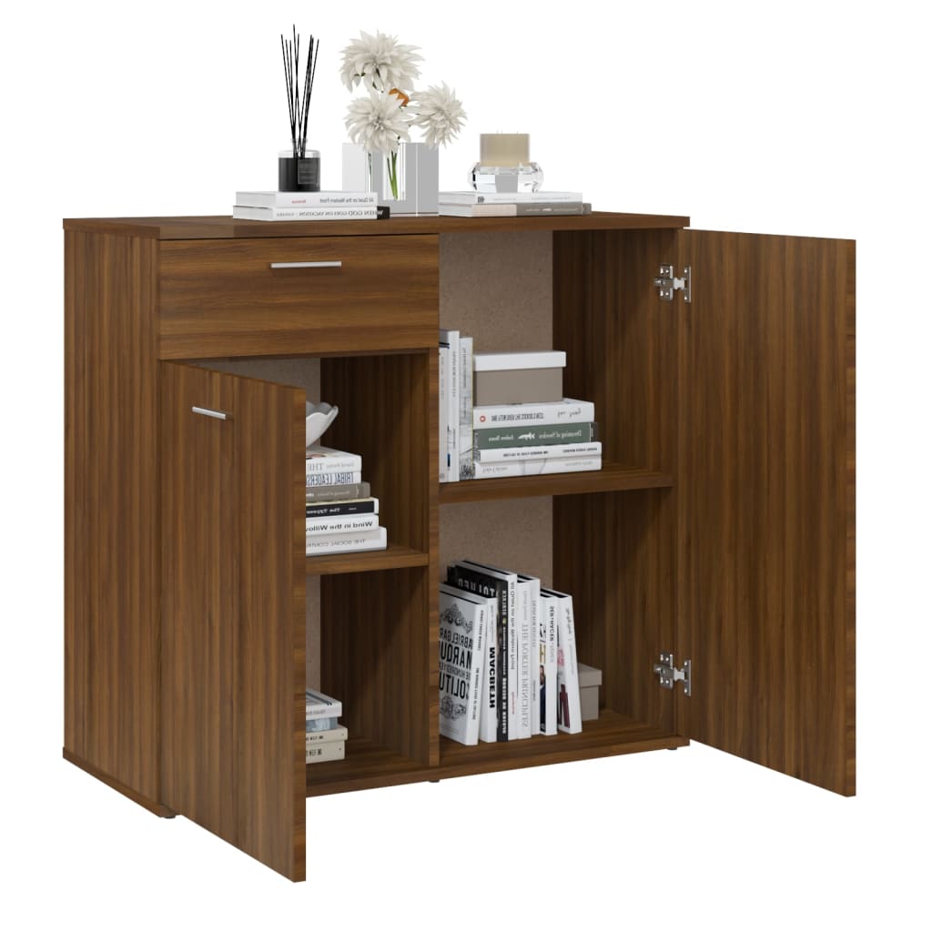 vidaXL Dulap, stejar maro, 80x36x75 cm, lemn compozit
