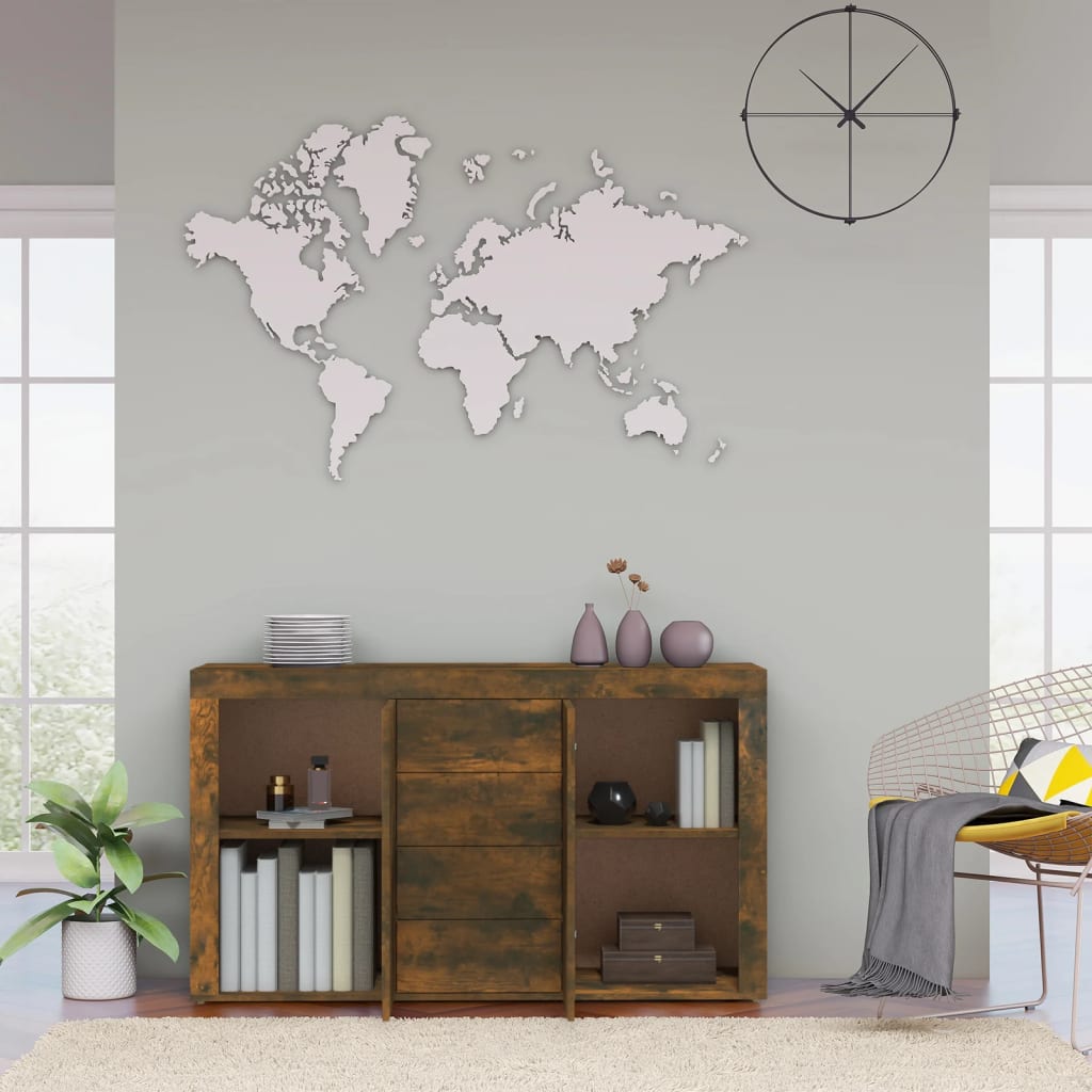 vidaXL Servantă, stejar fumuriu, 120x36x69 cm, lemn compozit