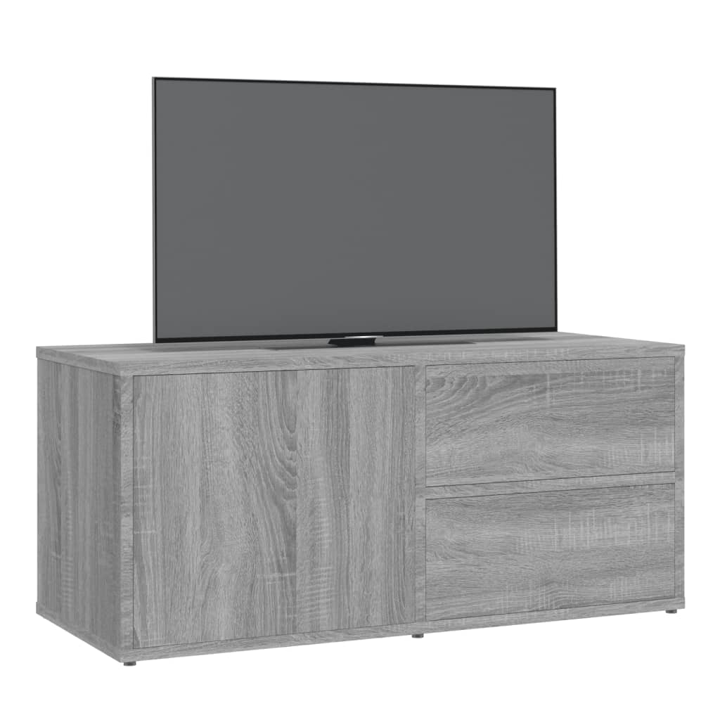 vidaXL Comodă TV, gri sonoma, 80x34x36 cm, lemn compozit vidaXL Comodă TV, gri sonoma, 80x34x36 cm, lemn compozit