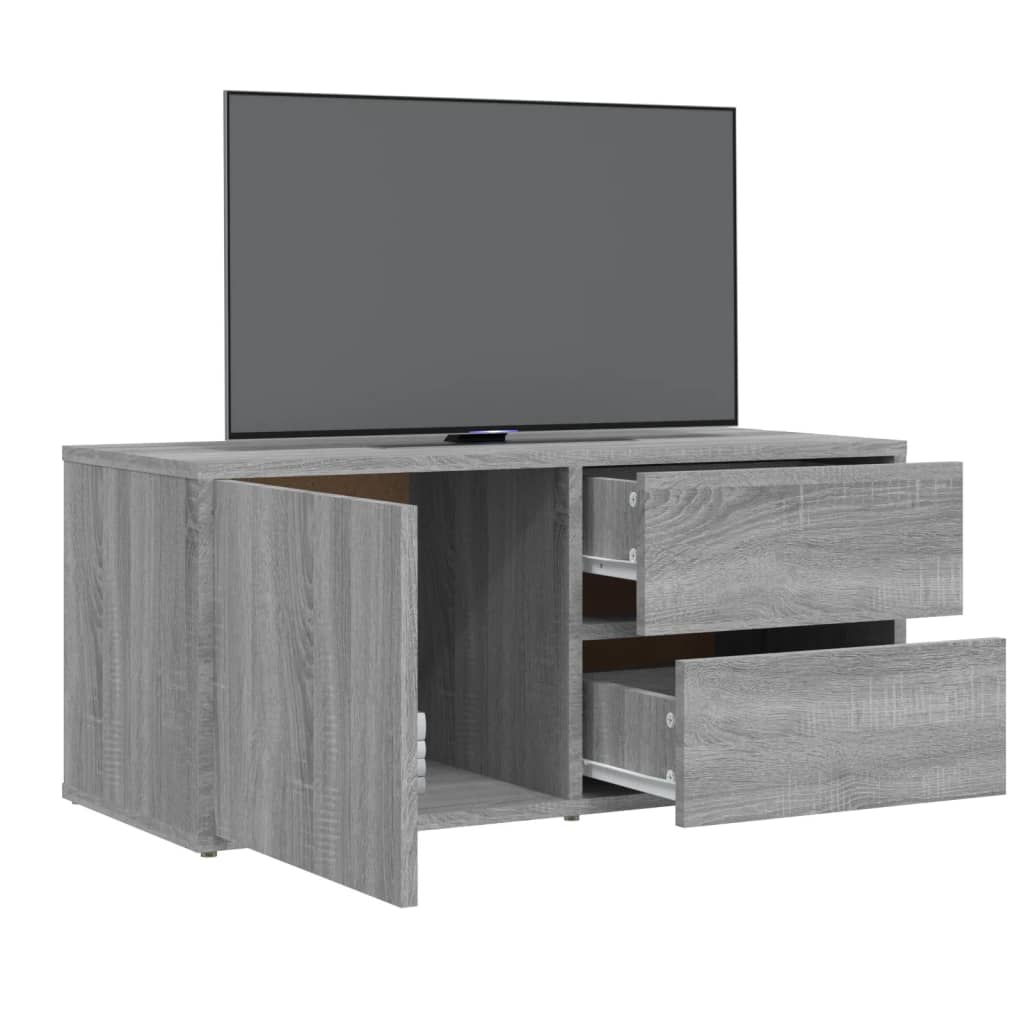 vidaXL Comodă TV, gri sonoma, 80x34x36 cm, lemn compozit vidaXL Comodă TV, gri sonoma, 80x34x36 cm, lemn compozit