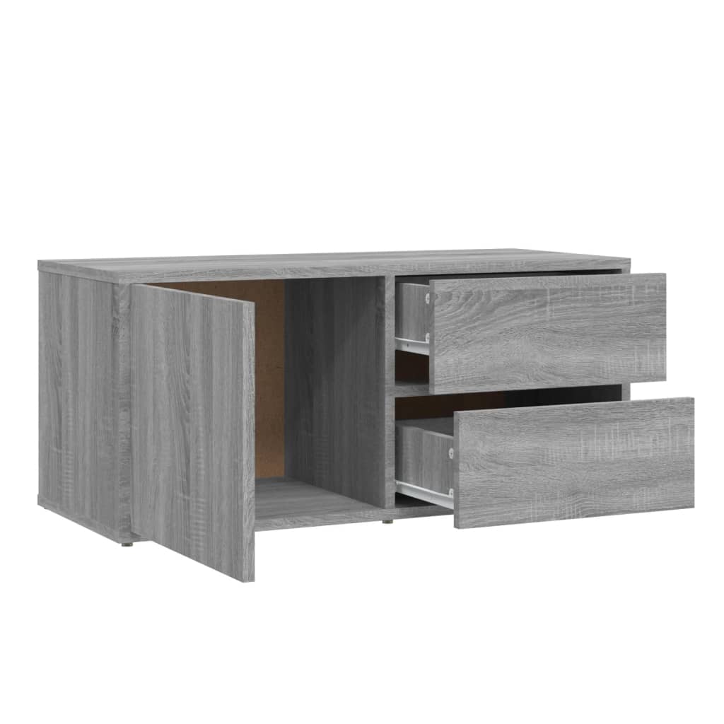 vidaXL Comodă TV, gri sonoma, 80x34x36 cm, lemn compozit vidaXL Comodă TV, gri sonoma, 80x34x36 cm, lemn compozit