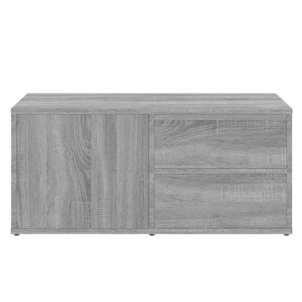 vidaXL Comodă TV, gri sonoma, 80x34x36 cm, lemn compozit vidaXL Comodă TV, gri sonoma, 80x34x36 cm, lemn compozit