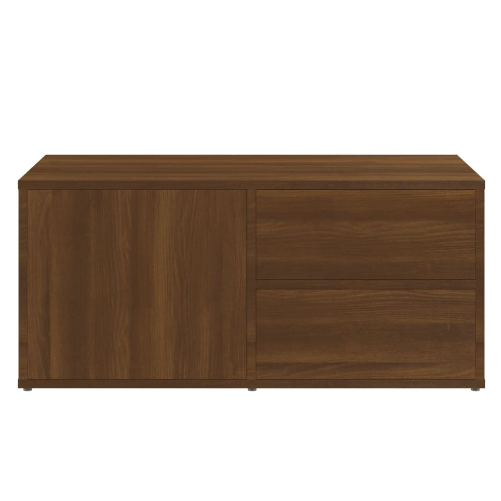 vidaXL Comodă TV, stejar maro, 80x34x36 cm, lemn prelucrat vidaXL Comodă TV, stejar maro, 80x34x36 cm, lemn prelucrat