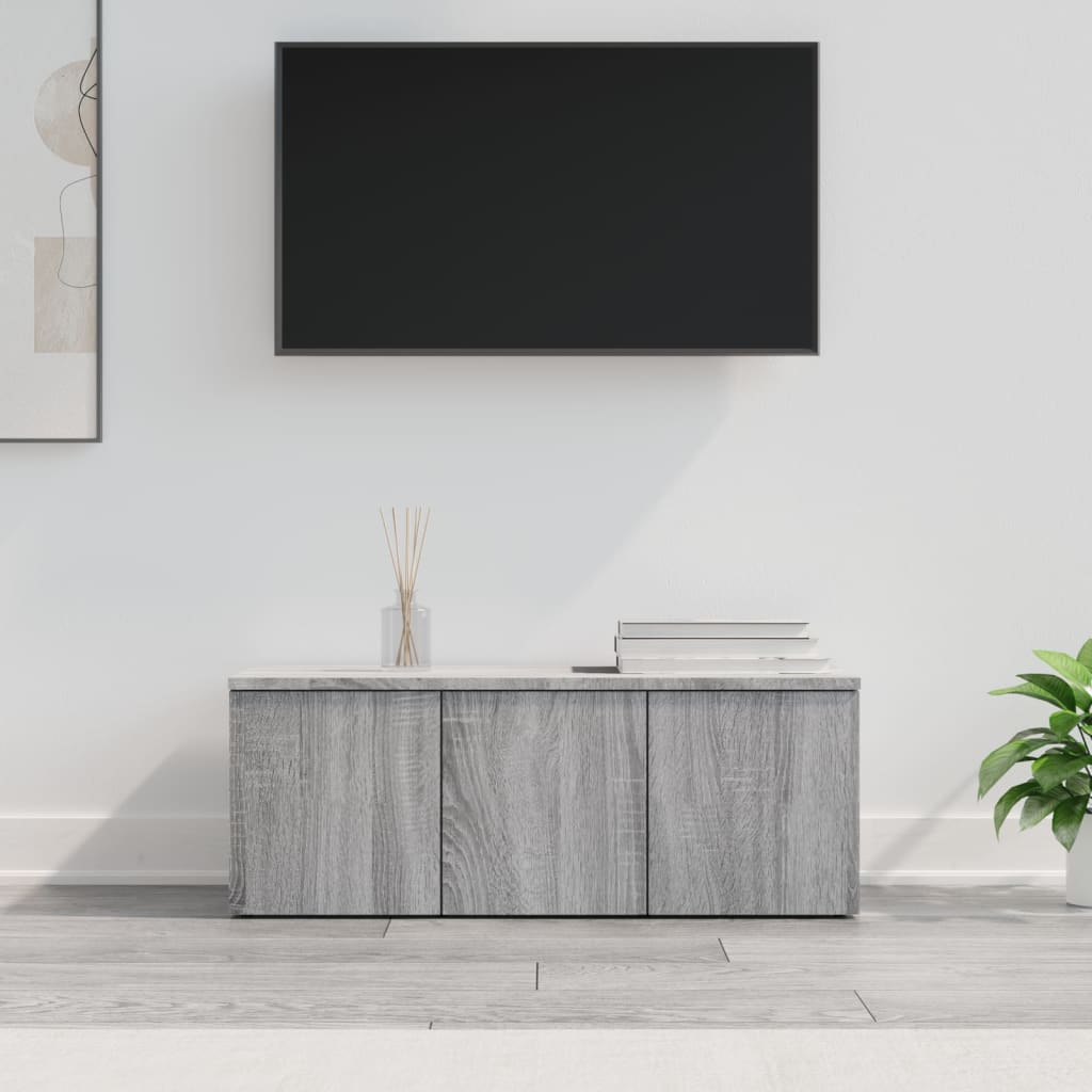 vidaXL Comodă TV, gri sonoma, 80x34x30 cm, lemn compozit vidaXL Comodă TV, gri sonoma, 80x34x30 cm, lemn compozit