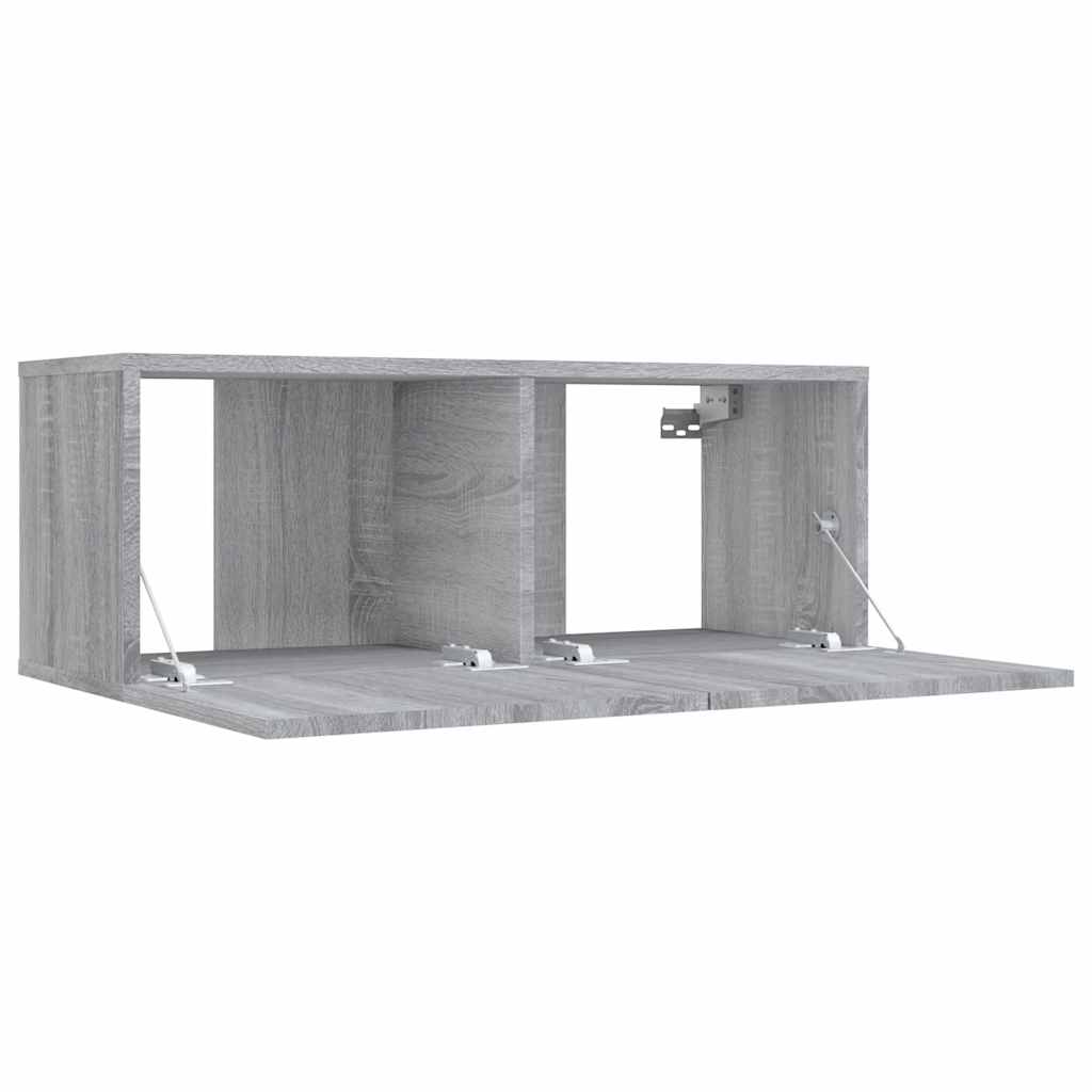 vidaXL Comodă TV, gri sonoma, 80x30x30 cm, lemn prelucrat vidaXL Comodă TV, gri sonoma, 80x30x30 cm, lemn prelucrat