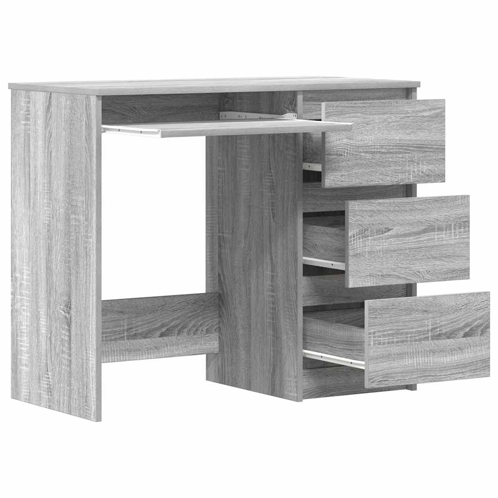 vidaXL Birou, gri sonoma, 90x45x76 cm, lemn prelucrat