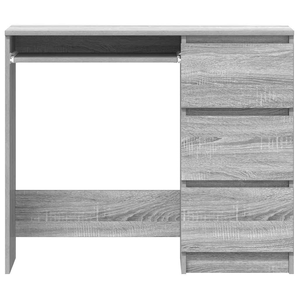 vidaXL Birou, gri sonoma, 90x45x76 cm, lemn prelucrat