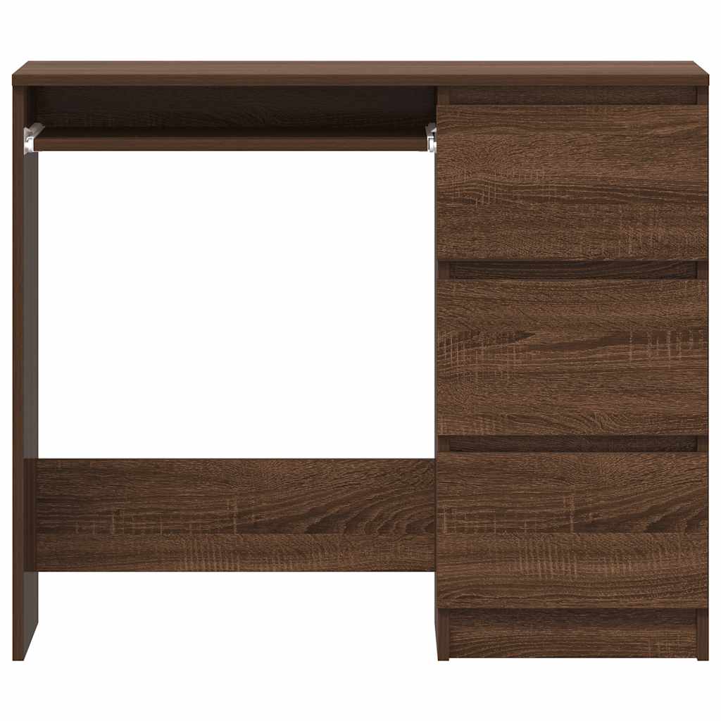 vidaXL Birou, stejar maro, 90x45x76 cm, lemn prelucrat