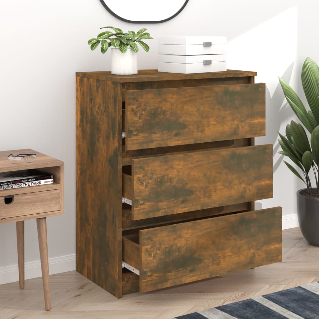 vidaXL Dulap, stejar fumuriu, 60x35x76 cm, lemn prelucrat