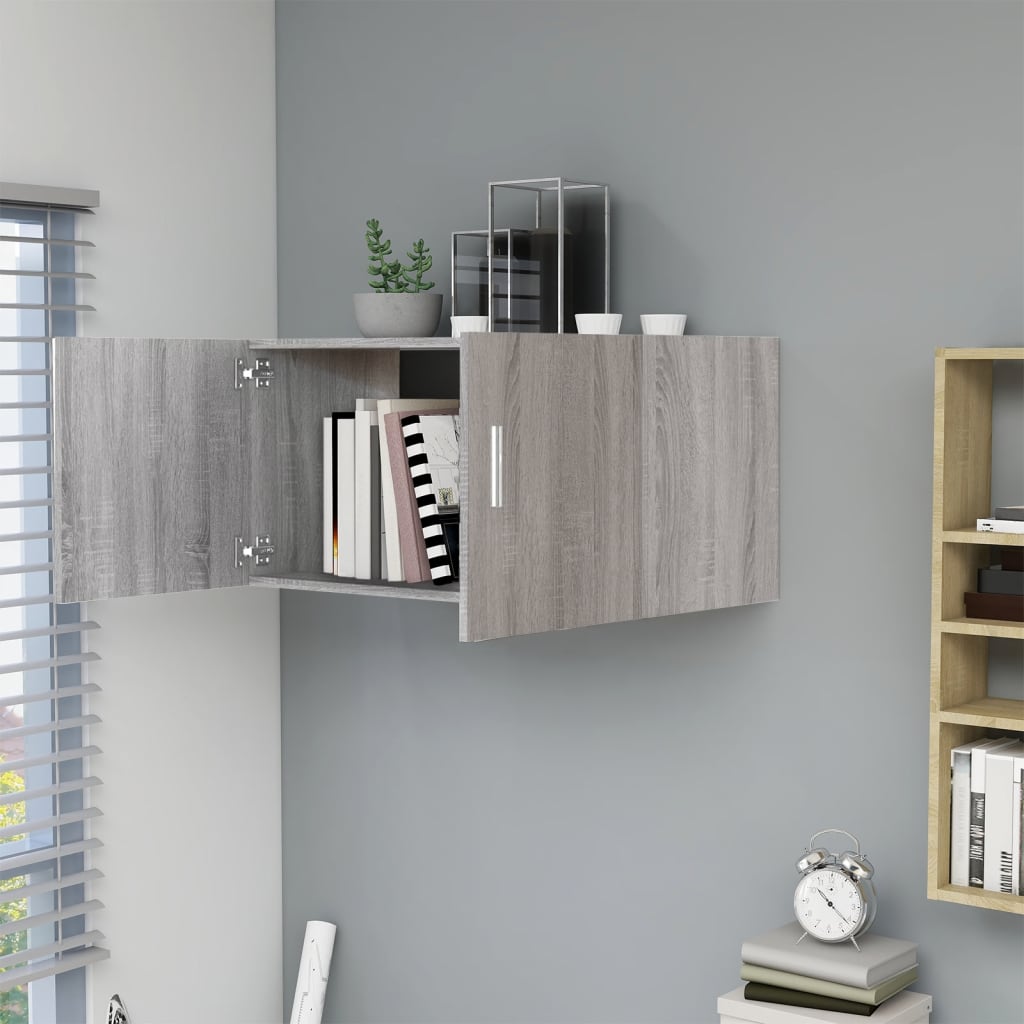 vidaXL Dulap de perete, gri sonoma, 80x39x40 cm, lemn prelucrat vidaXL Dulap de perete, gri sonoma, 80x39x40 cm, lemn prelucrat