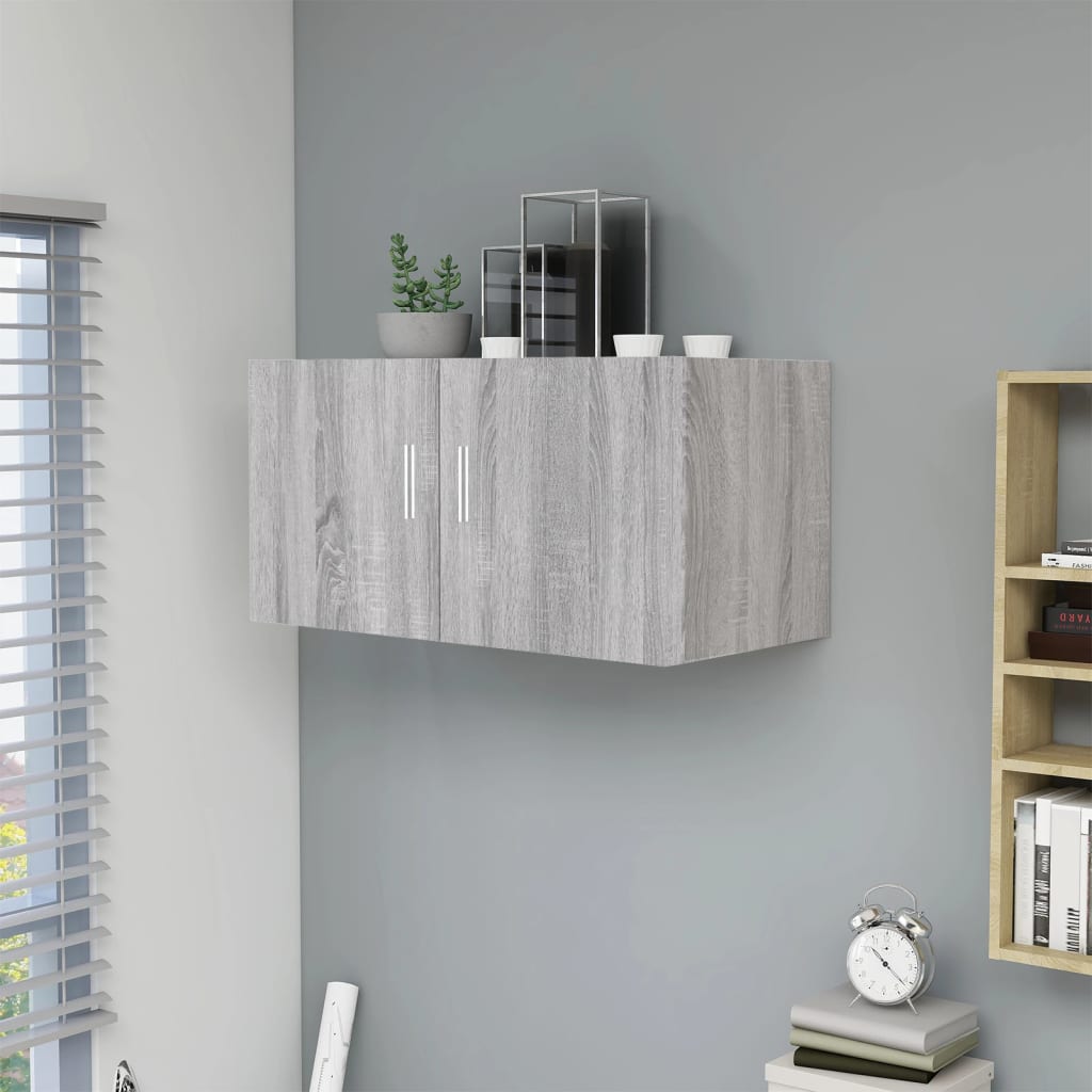 vidaXL Dulap de perete, gri sonoma, 80x39x40 cm, lemn prelucrat vidaXL Dulap de perete, gri sonoma, 80x39x40 cm, lemn prelucrat
