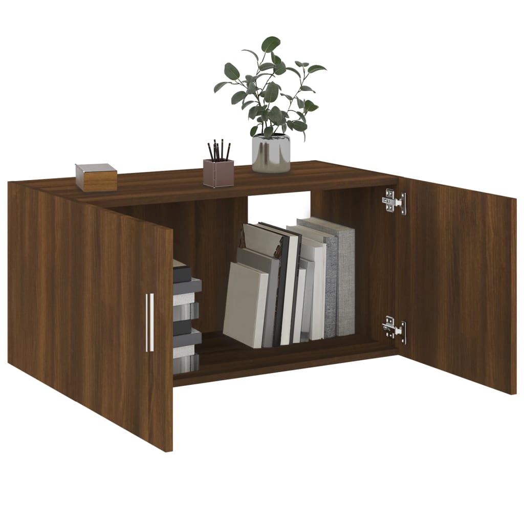 vidaXL Dulap de perete, stejar maro, 80x39x40 cm, lemn prelucrat vidaXL Dulap de perete, stejar maro, 80x39x40 cm, lemn prelucrat