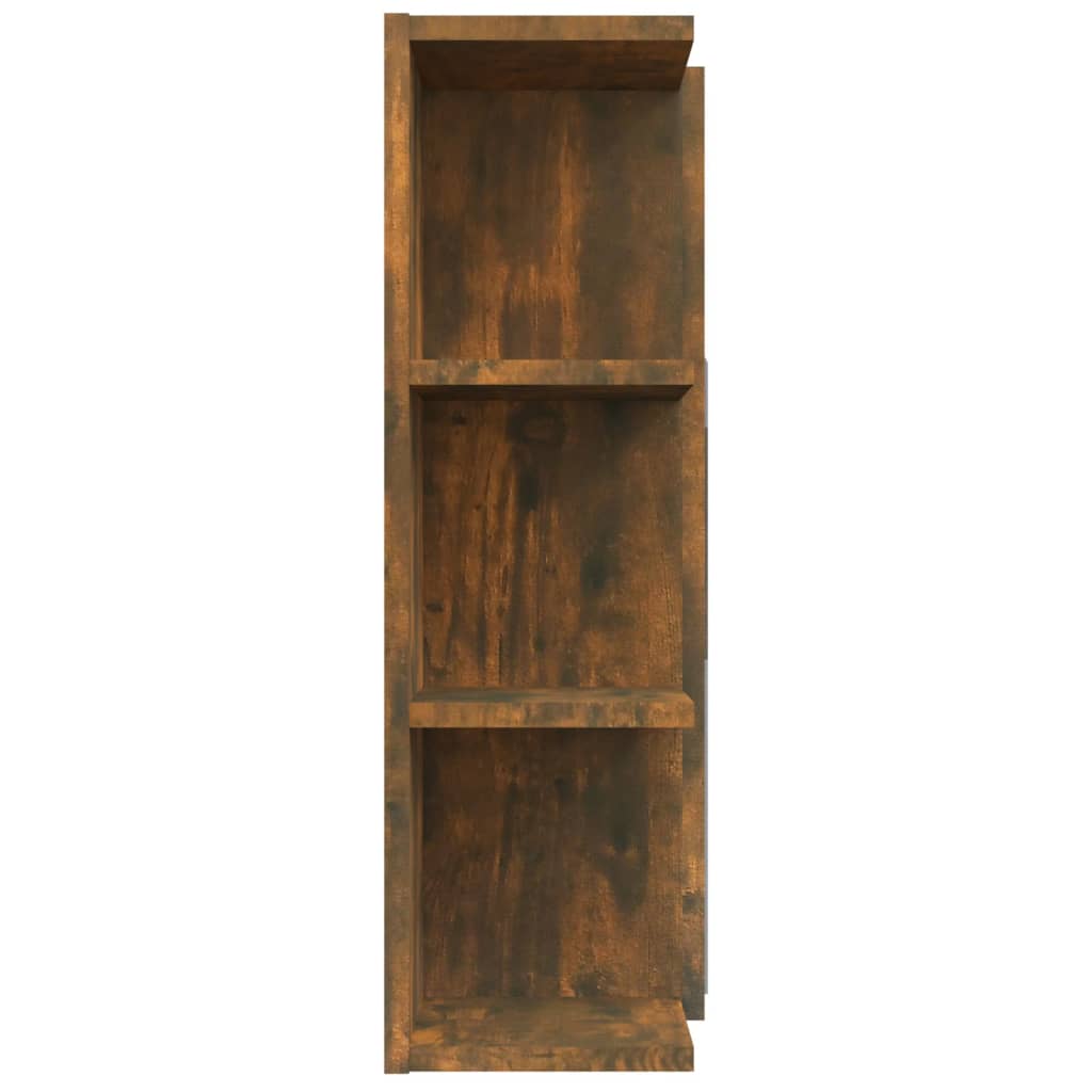 vidaXL Dulap baie cu oglindă stejar fumuriu 80x20,5x64cm lemn compozit vidaXL Dulap baie cu oglindă stejar fumuriu 80x20,5x64cm lemn compozit