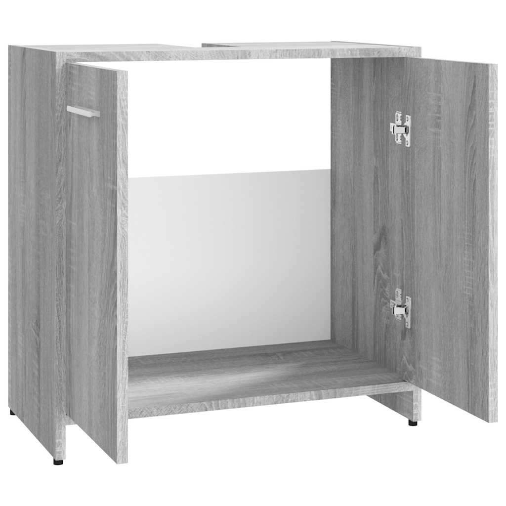 vidaXL Dulap de baie, gri sonoma, 60x33x60 cm, lemn prelucrat