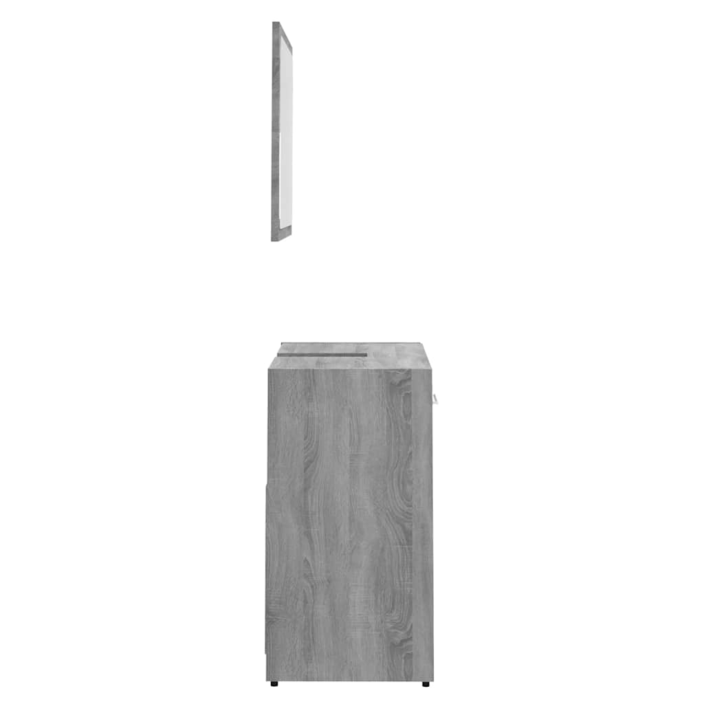 vidaXL Set de mobilier de baie, gri sonoma, lemn prelucrat vidaXL Set de mobilier de baie, gri sonoma, lemn prelucrat