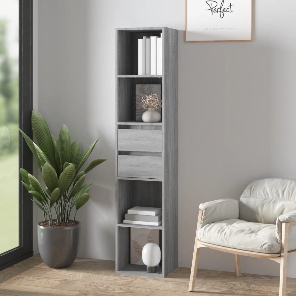 vidaXL Bibliotecă, gri sonoma, 36x30x171 cm, lemn prelucrat vidaXL Bibliotecă, gri sonoma, 36x30x171 cm, lemn prelucrat