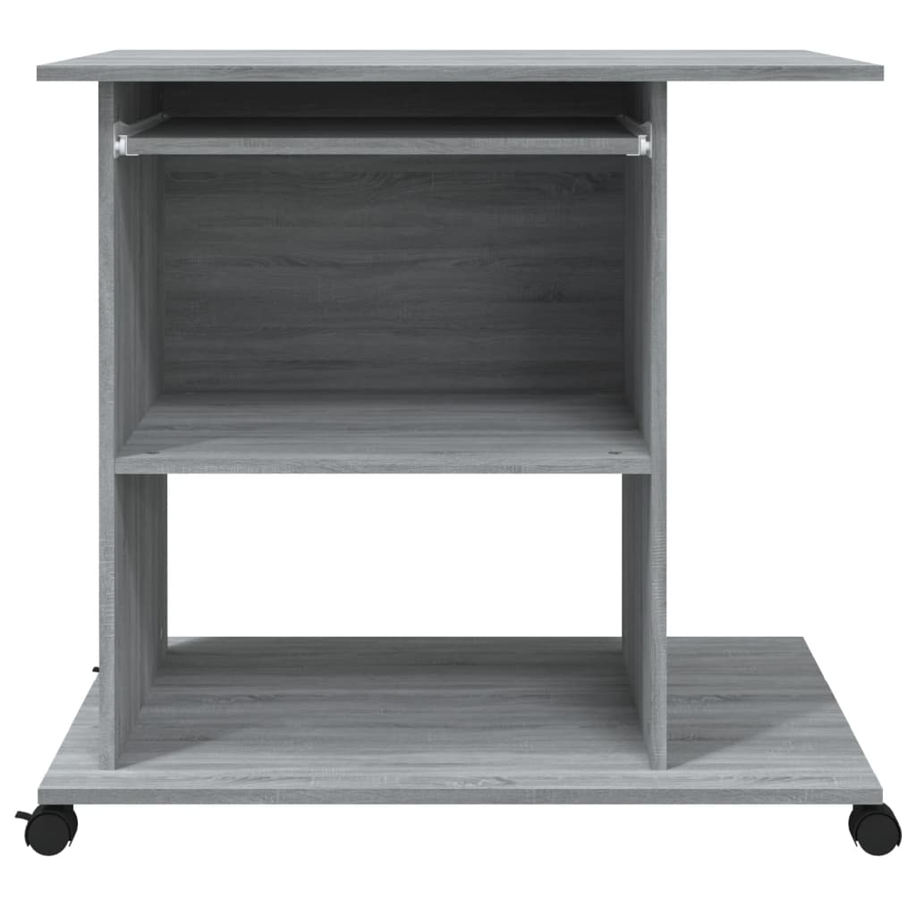 vidaXL Birou pentru computer, gri sonoma, 80x50x75 cm, lemn prelucrat