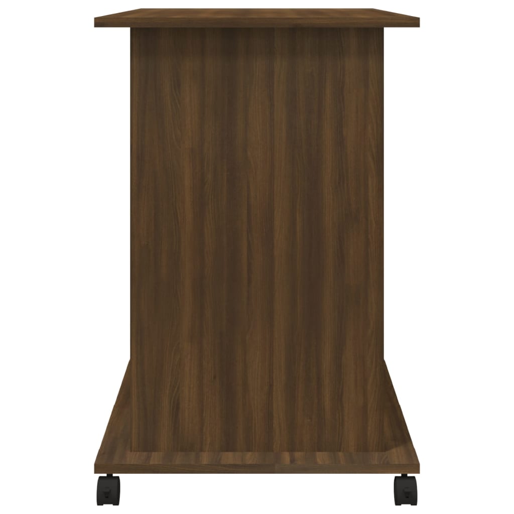 vidaXL Birou, stejar maro, 80x50x75 cm, lemn prelucrat