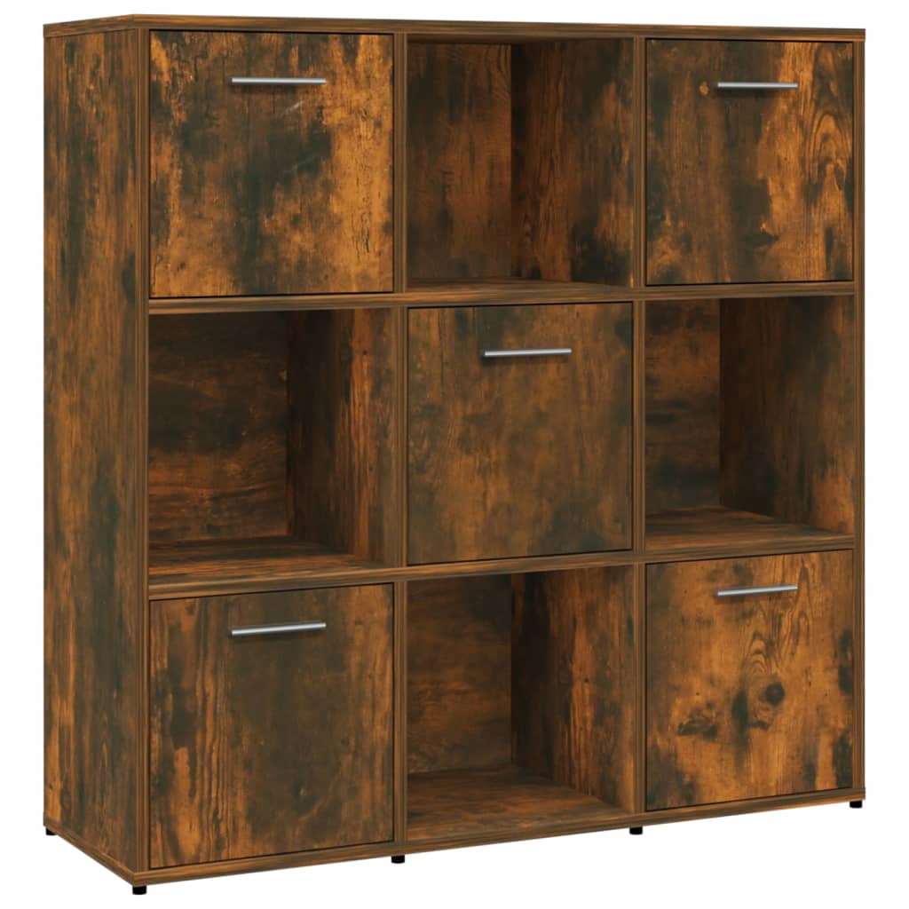 vidaXL Bibliotecă, stejar fumuriu, 90x30x90 cm, lemn prelucrat